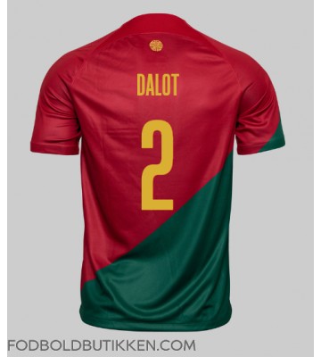 Portugal Diogo Dalot #2 Hjemmebanetrøje VM 2022 Kortærmet